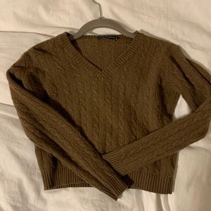 Brown cropped Brandy sweater
